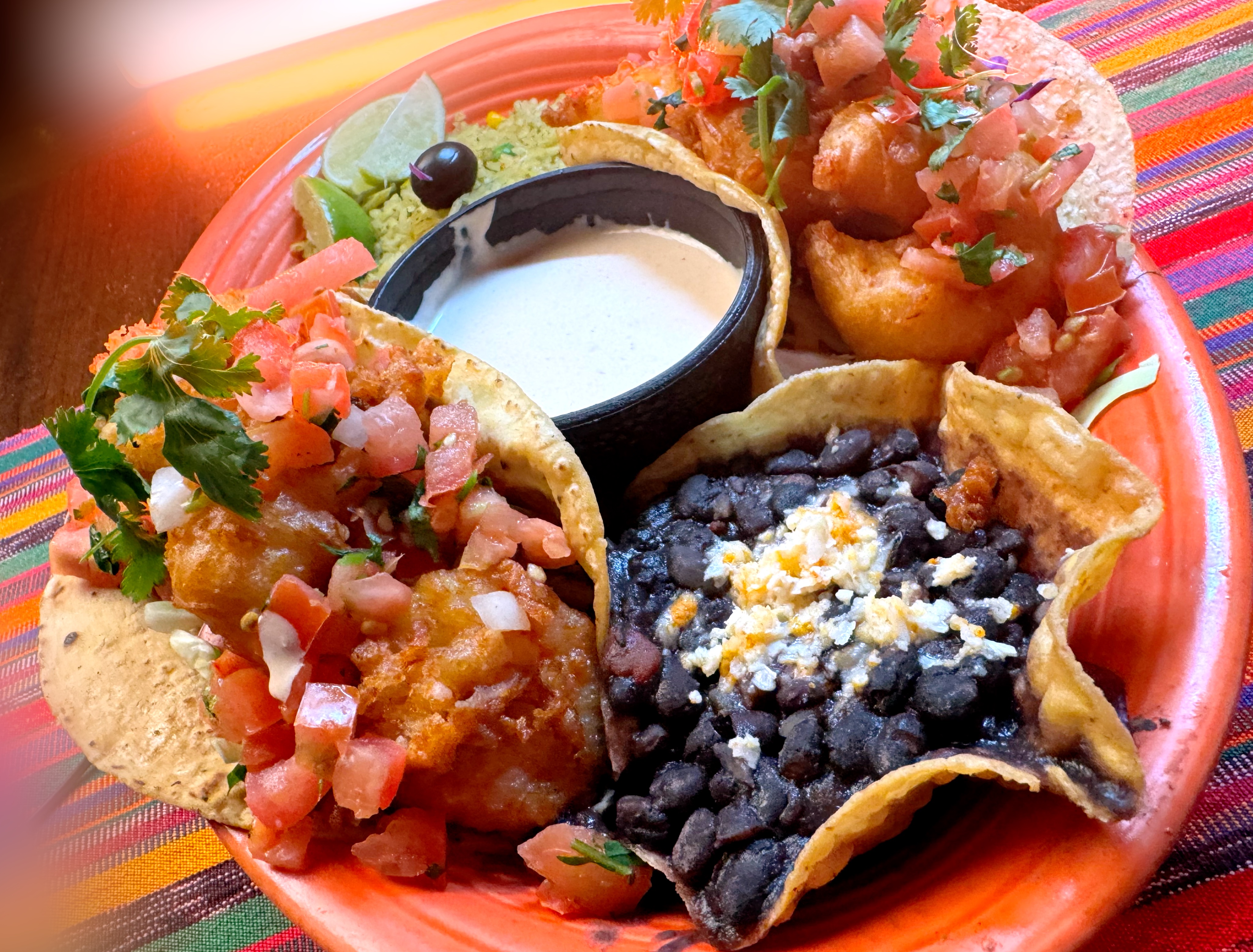 Crispy Shrimp Tacos at Casa de Bandini: Coastal Crunch Meets Mexican Soul