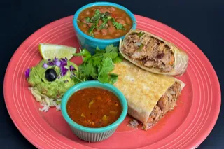 Grilled Carnitas Burrito at Casa de Bandini