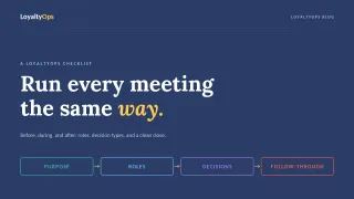 Meeting Standards: Run Meetings That End in Decisions