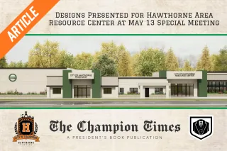 Designs Presented for Hawthorne Area Resource Center at May 13 Special Meeting