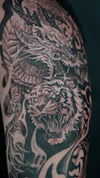 Black and Grey Animal Tattoo Missoula, Montana | Unorthodox