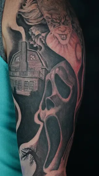 Black and Grey Realism Portrait Tattoo Missoula, Montana