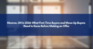 Monroe, OH in 2026: What First-Time Buyers and Move-Up Buyers Need to Know Before Making an Offer