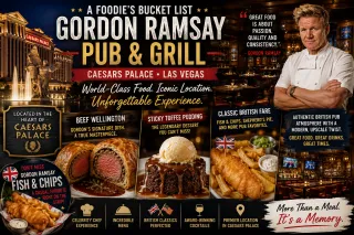 Dining at Gordon Ramsay Pub & Grill in Caesars Palace