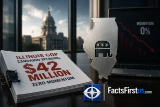 FORTY-TWO MILLION DOLLARS, ZERO MOMENTUM: THE ILLINOIS GOP’S VERY EXPENSIVE ROAD TO NOWHERE