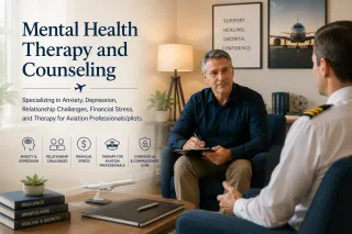 Mental Health Therapy and Counseling, Specializing in Anxiety, Depression, Relationship Challenges, Financial Stress, and Therapy for Aviation Professionals/pilots.