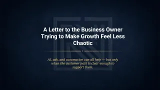A letter to the Entrepreneur