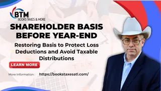 S-Corporation Basis Before Year End: Protect Losses and Distributions