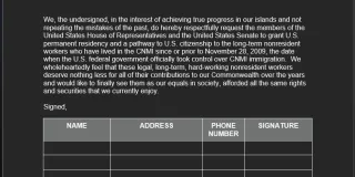 Petition in Support of Improved Status for the Foreign Workers of the CNMI (December 2013)