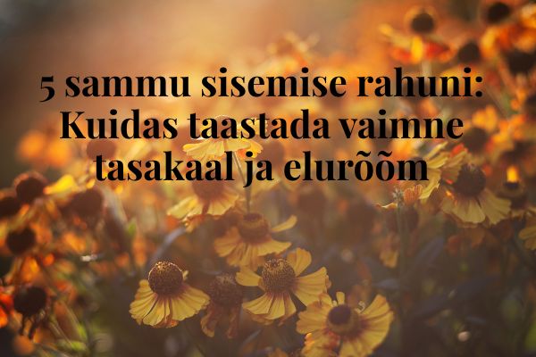 5 sammu sisemise rahuni: Kuidas taastada vaimne tasakaal ja elurõõm