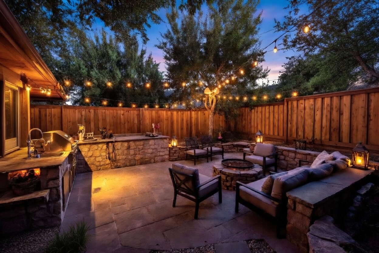 Create a Stunning Backyard: Outdoor Kitchen, Firepit & More