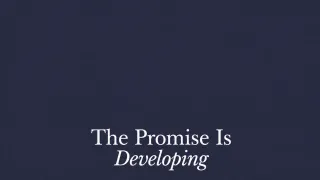 The Promise Is Developing
