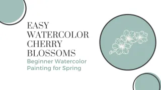 Easy Watercolor Cherry Blossoms - Beginner Watercolor Painting for Spring