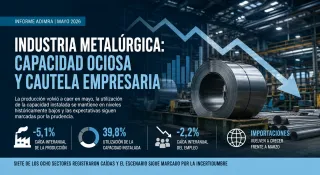 La producción metalúrgica opera por debajo del 40% y reaparece la amenaza de las importaciones