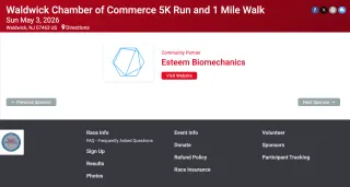 Esteem Biomechanics Sponsors Waldwick 5K: Personal Training for Real Results