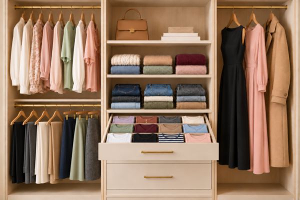 How to Plan Hanging Space, Shelves, and Drawers for Your Closet