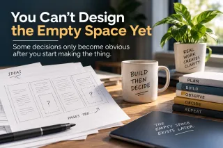You Can't Design the Empty Space Yet - Some decisions only become obvious after you start making the thing