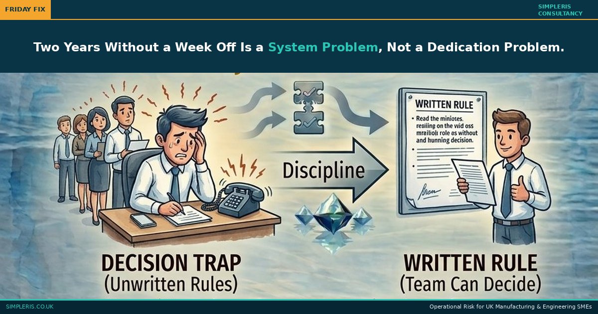 Two Years Without a Proper Week Off Is a System Problem, Not a Dedication Problem