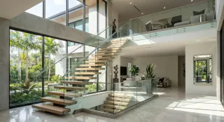 Interior Glass Railings for Staircases and Lofts 