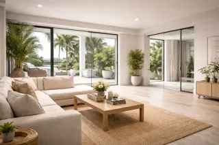Coastal Modern Design: Glass in Open Concept Living 