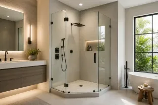 Neo Angle Shower Glass Enclosures: Saving Space in Style