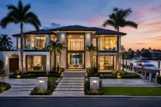 Glass Trends in Aqualane Shores Waterfront Homes