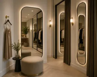 Boutique Fitting Room Mirrors: The Psychology of Reflection