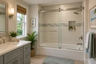 Cape Coral Bathroom Glass: Sliding Tub Door Upgrades