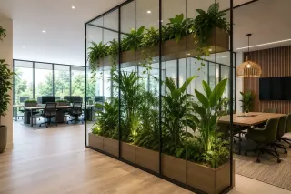 Biophilic Design: Custom Glass Plant Partitions Guide