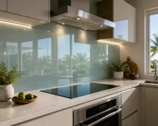 Custom Back-Painted Glass Backsplash: A Seamless Tile Alternative 