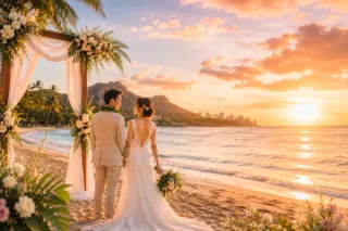 ハワイ結婚式で人気のサンセットビーチウェディングとは？