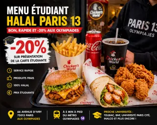 Restaurant halal Paris 13 quand il fait chaud – Chicken’s World