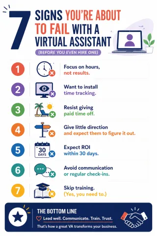 7 Signs You're About to Fail With a Virtual Assistant (Before You Even Hire One)