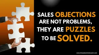 Sales Objections Are Not Problems, They Are Puzzles to Be Solved