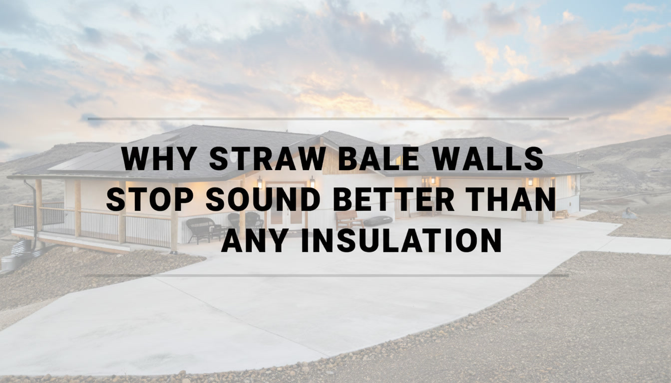 Why Straw Bale Walls Stop Sound Better Than Any Insulation