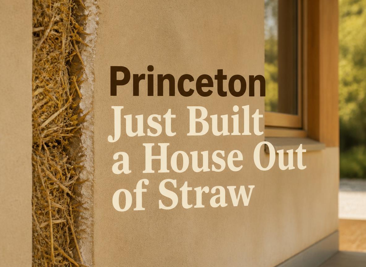Princeton Just Built a House Out of Straw. Here's Why That Matters for the Future of Homebuilding.
