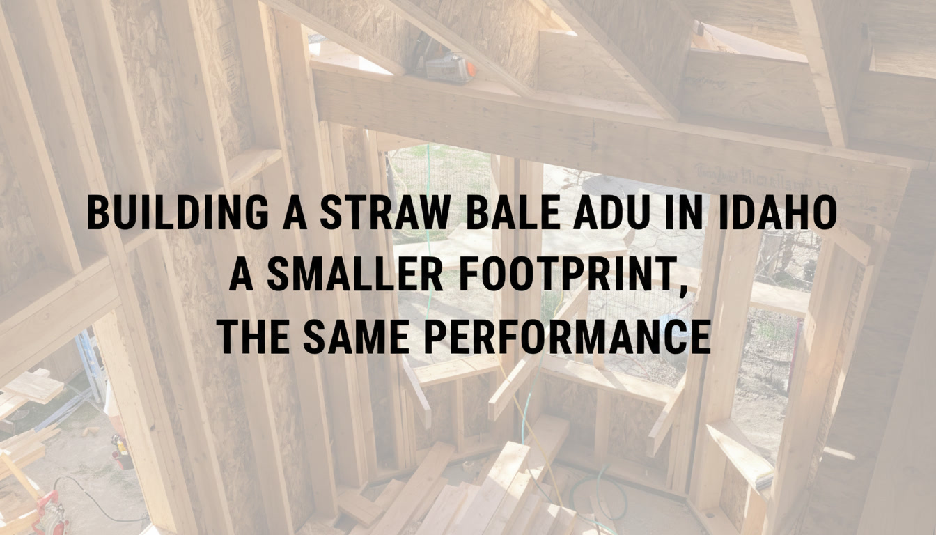Building a Straw Bale ADU in Idaho: A Smaller Footprint, the Same Performance