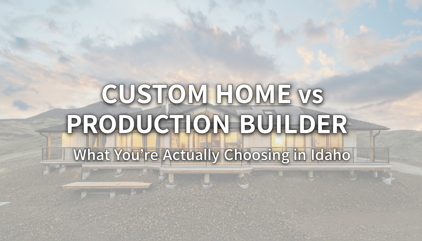 Custom Home vs Production Builder Idaho What to Choose