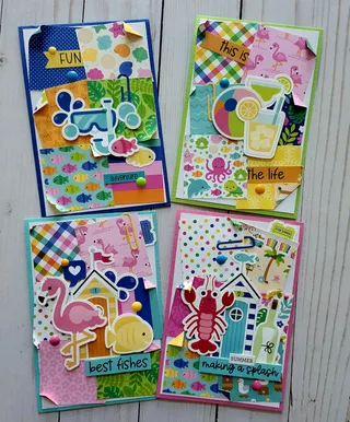 I’m Holding Onto Summer! How I Used Scrap Paper to Create a 4 Card "Summer Fun" Pack