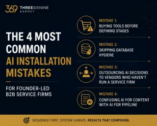 Six Mistakes Founder-Led Service Firms Make When Installing AI (And How the 3-6-9 System Prevents Them)