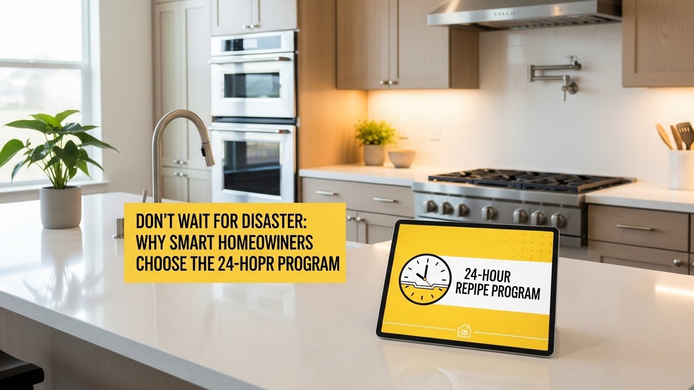 🚨 Don’t Wait for Disaster: Why Smart Homeowners Choose the 24-Hour Repipe Program