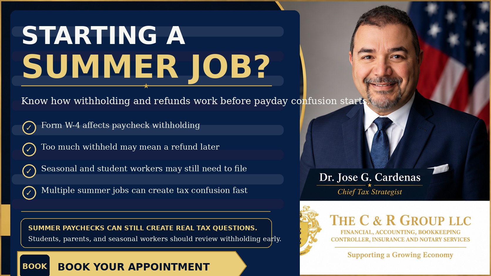Starting a Summer Job? What Students, Parents, and Seasonal Workers Should Know About Withholding, Refunds, and Filing Requirements