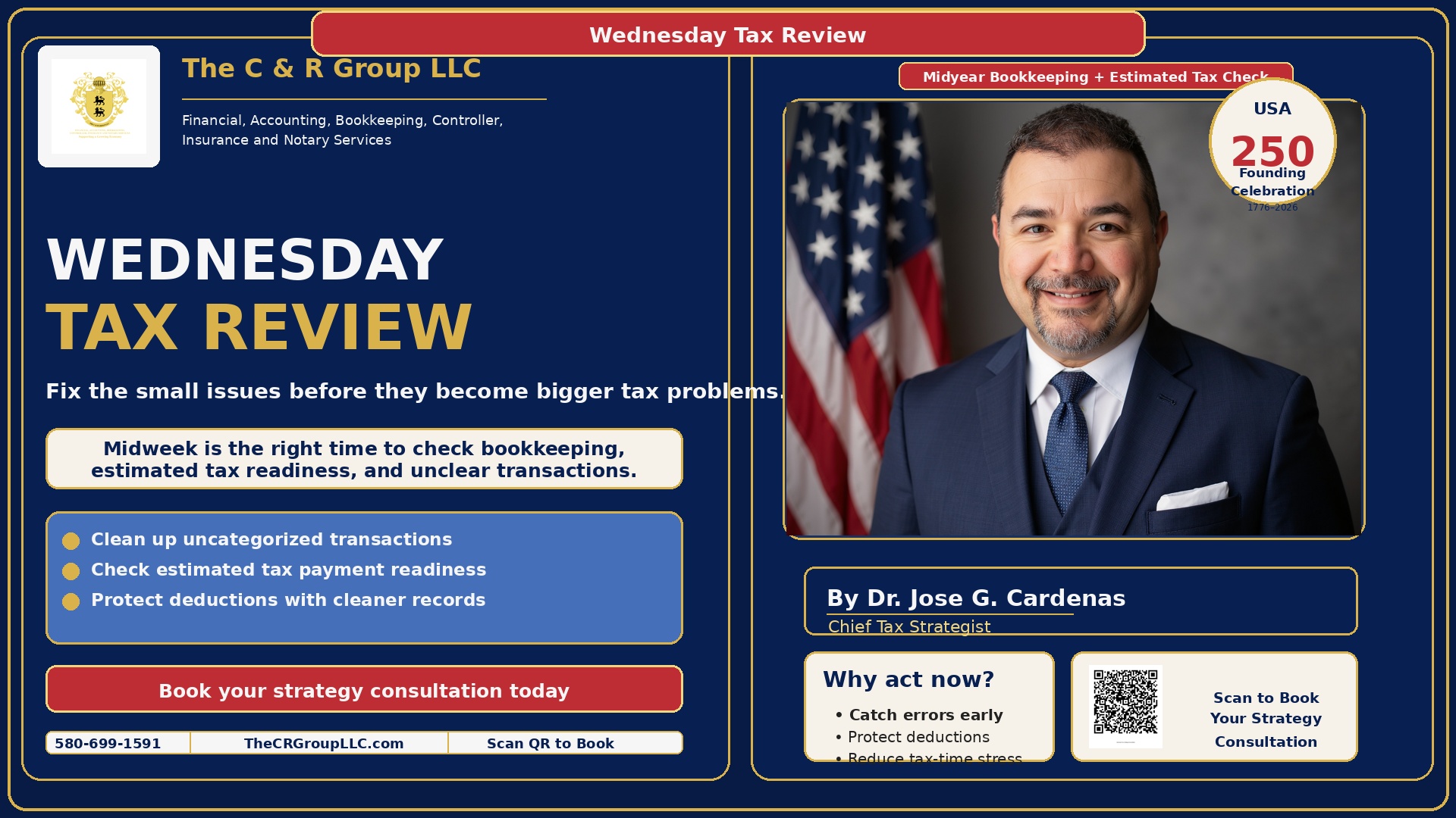 Wednesday Tax Review: Why July 8 Is the Right Time to Check Estimated Payments, Clean Up Midyear Bookkeeping, and Correct Small Tax Mistakes Before They Grow