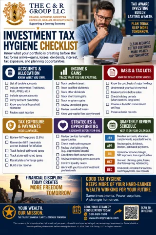 Investment Tax Hygiene Checklist