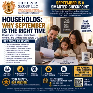 Households: Why September Is the Right Time to Revisit Income, Deductions, and Withholding
