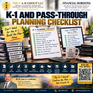 K-1 and Pass-Through Planning Checklist