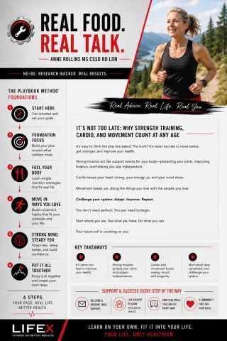 Why strength, cardio, and challenging yourself still matter—especially as we age.