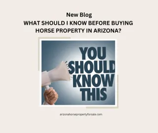 What Should I Know Before Buying Horse Property in Arizona?