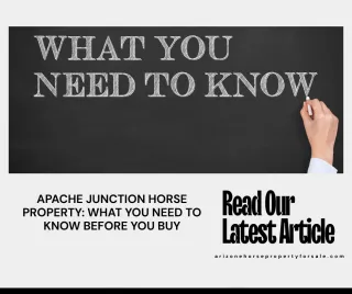 Apache Junction Horse Property: What You Need to Know Before You Buy