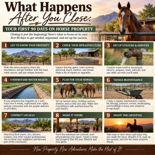What Happens After You Close: Your First 90 Days on Horse Property